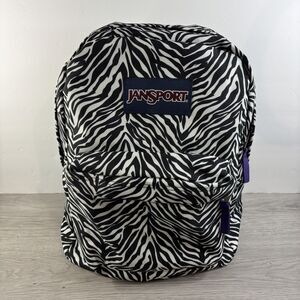 Jansport Superbreak T501 Zebra Black White Classic Backpack Bag School